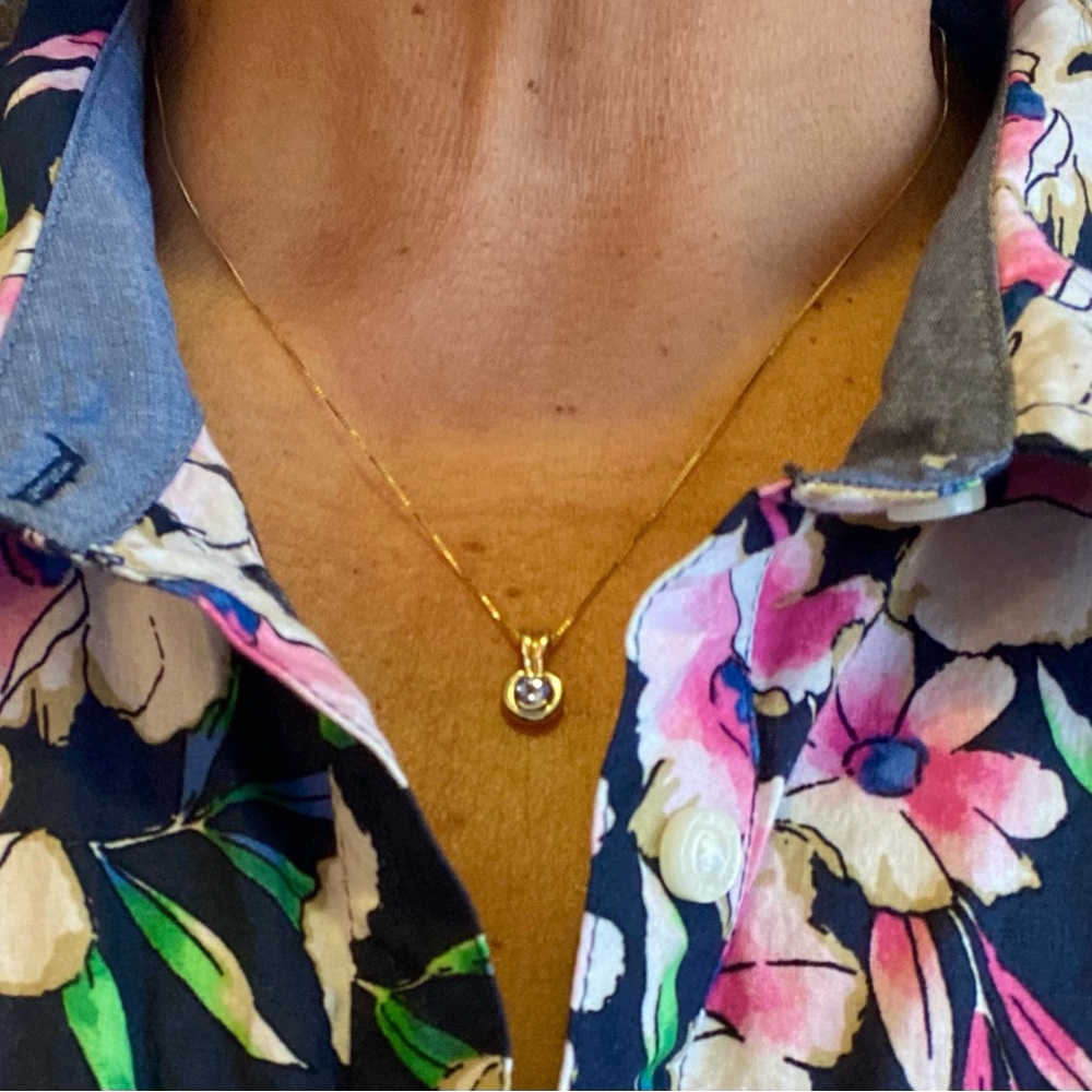 Elegant 14k Gold & Natural Tanzanite Pendant w/ matching 14k chain and bracelet